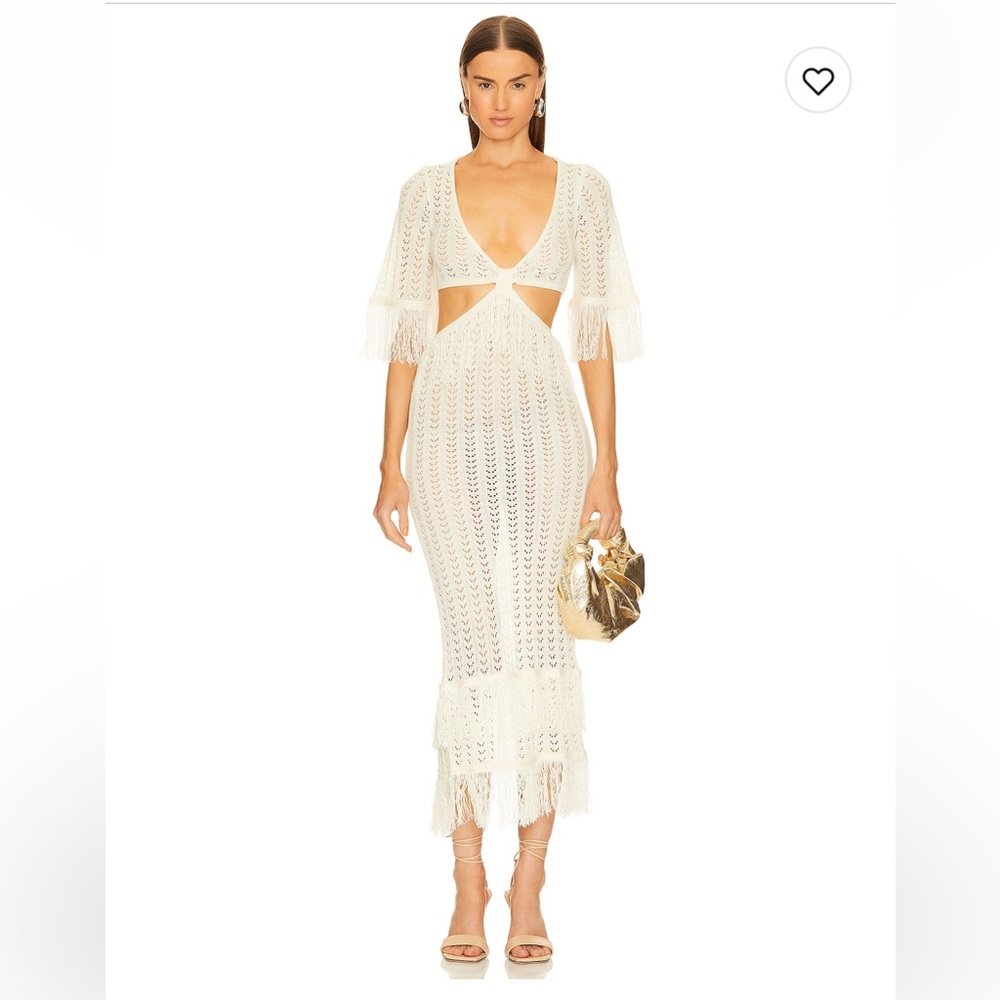 Revolve Hanley Fringe Maxi Knit Dress